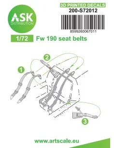 Fw 190 - 3D printed decals by ASK, 1/72 - Art Scale Kit 200-S72012