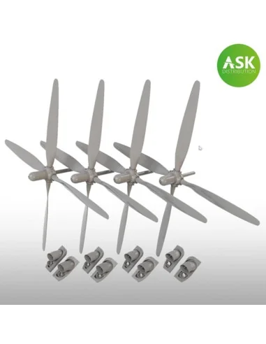 B-29 propeller set of 4 pc. and exhausts for Revell / Monogram, 1/4...