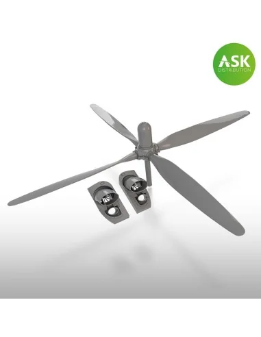 B-29 propeller set of 4 pc. and exhausts for Revell / Monogram, 1/4...