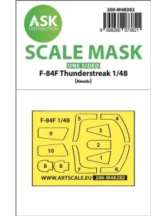 F-84F Thunderstreake one-sided express fit mask for Kinetic, 1/48 -...