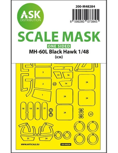 MH-60L Black Hawk one-sided express fit mask for ICM, 1/48 - Art Sc...