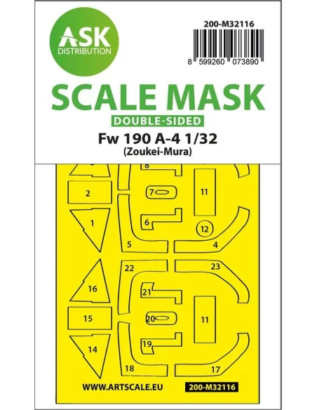 Fw 190A-4 double-sided express fit mask for Zoukei-Mura, 1/32 - Art...