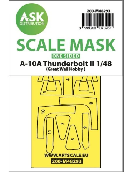 A-10A Thunderbolt II one-sided express fit mask for Great Wall Hobb...