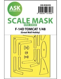 F-14D Tomcat one-sided express fit mask for Great Wall Hobby, 1/48 ...