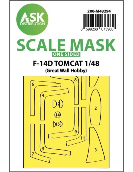 F-14D Tomcat one-sided express fit mask for Great Wall Hobby, 1/48 ...