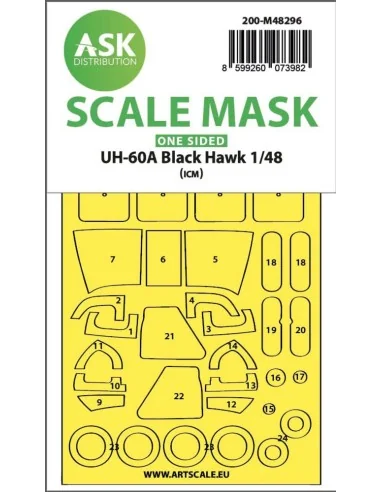 UH-60A Black Hawk one-sided express fit mask for ICM, 1/48 - Art Sc...