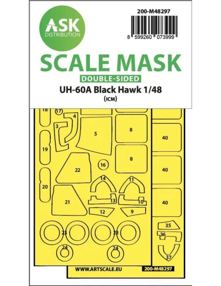 UH-60A Black Hawk double-sided express fit mask for ICM, 1/48 - Art...