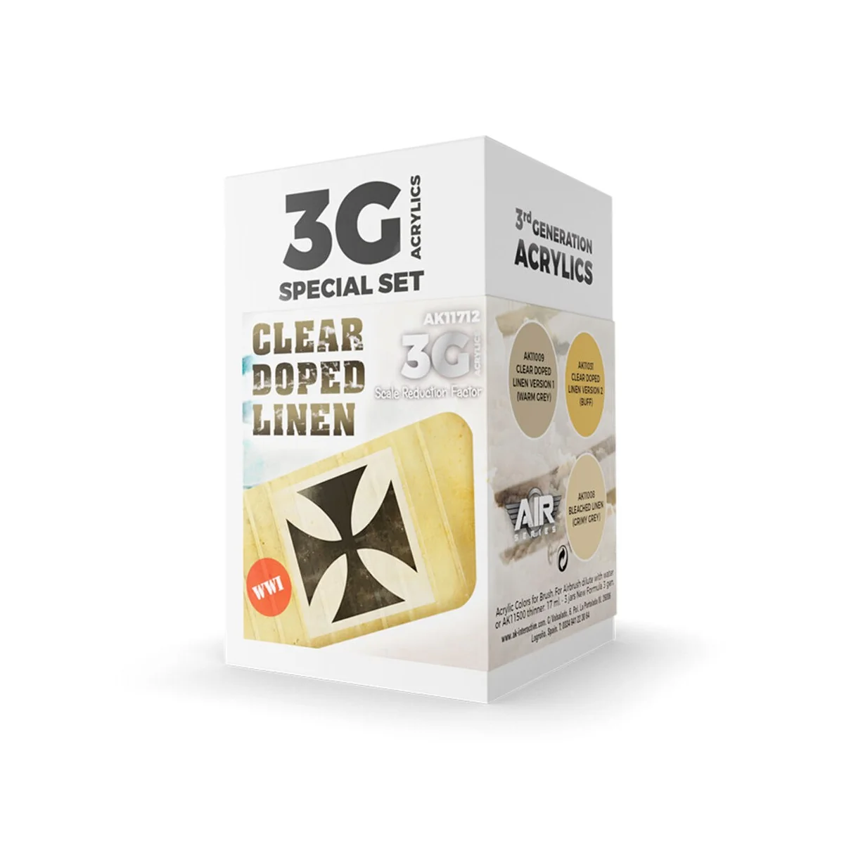 Clear Doped Linen SET 3G - AK Interactive AK11712