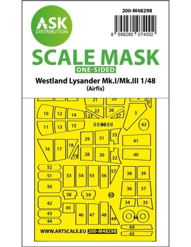 Lysander Mk.I / Mk.III one-sided express fit mask for Airfix, 1/48 ...