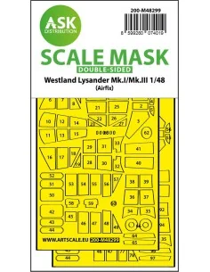 Lysander Mk.I / Mk.III double-sided express fit mask for Airfix, 1/...