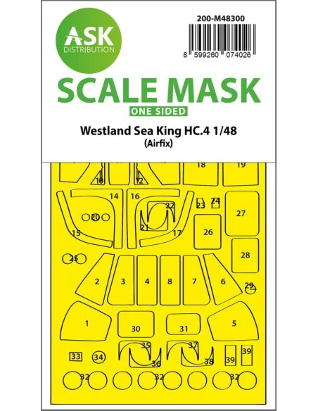 Westland Sea King HC.4 one-sided express fit mask for Airfix, 1/48 ...