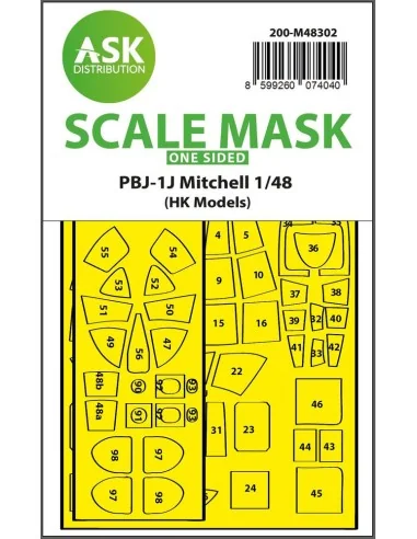 PBJ-1J Mitchell one-sided express fit mask for HK Models, 1/48 - Ar...