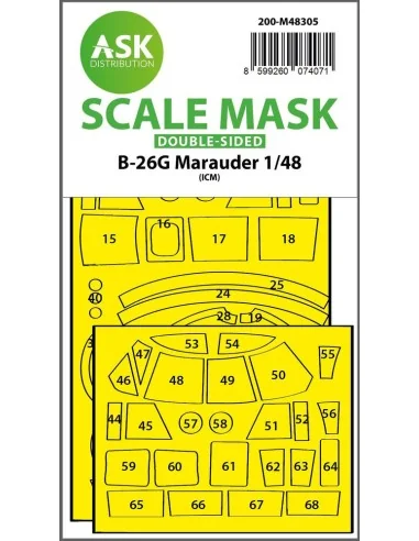 B-26G Marauder double-sided express fit mask for ICM, 1/48 - Art Sc...