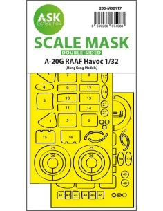 A-20G RAAF Havoc double-sided express fit mask for HK Models, 1/32 ...