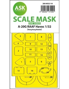 A-20G RAAF Havoc one-sided express fit mask for HK Models, 1/32 - A...