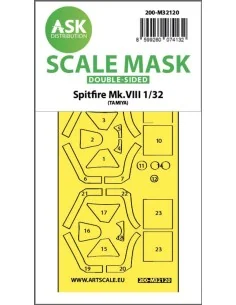 Spitfire Mk.VIII double-sided express fit mask for Tamiya, 1/32 - A...