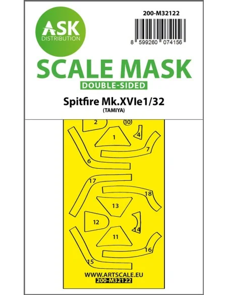 Spitfire Mk.XVIe double-sided express fit mask for Tamiya, 1/32 - A...