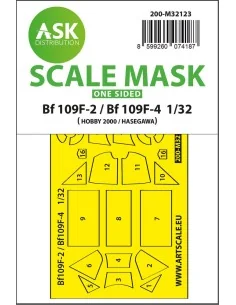 Bf 109F-2 / Bf 109F-4 one-sided express fit mask for Hasegawa / Hob...