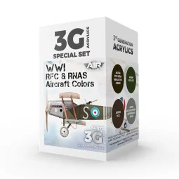 WWI RFC & RNAS. British Aircraft Colors SET 3G - AK Interactive AK1...