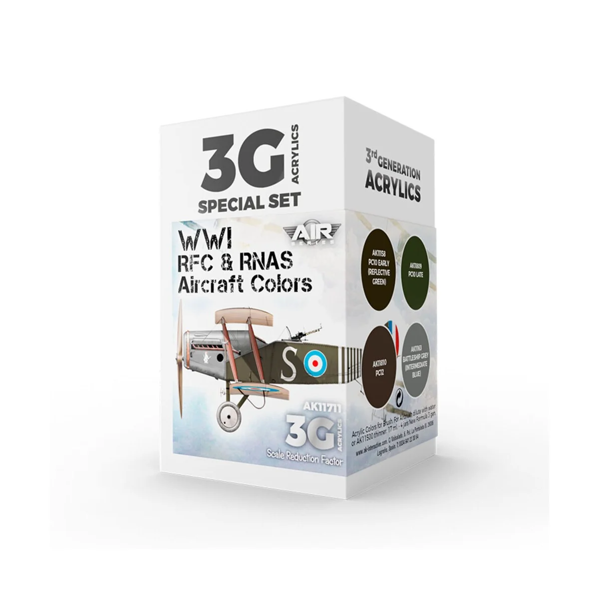 WWI RFC & RNAS. British Aircraft Colors SET 3G - AK Interactive AK1...