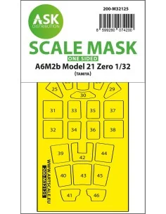 A6M2b Model 21 Zero one-sided express fit mask for Tamiya, 1/32 - A...