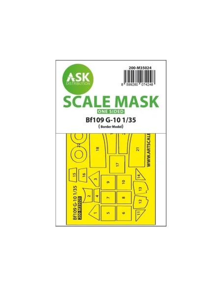 Messerschmitt Bf 109G-10 one-sided painting mask for Border Model, ...