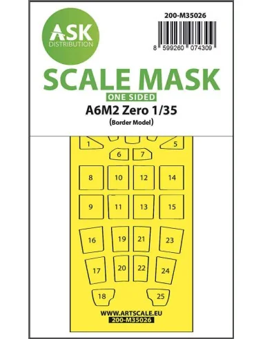 A6M2 Zero one-sided painting mask for Border Model, 1/35 - Art Scal...