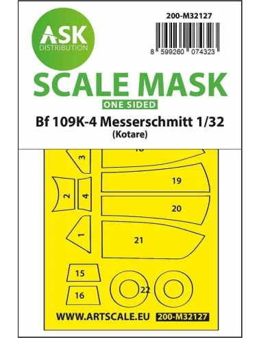 Bf 109K-4 one-sided express fit mask for Kotare, 1/32 - Art Scale K...