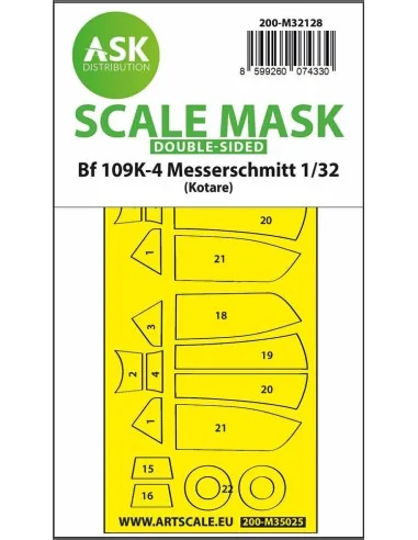 Bf 109K-4 double-sided express fit mask for Kotare, 1/32 - Art Scal...