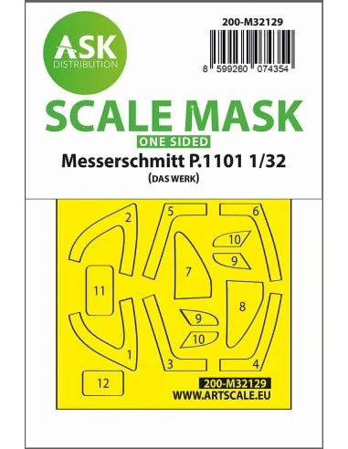 Messerschmitt P.1101 one-sided express fit mask for Das Werk, 1/32 ...