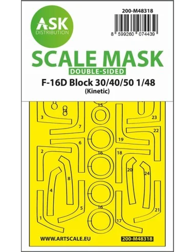 F-16D Block 30/40/50 double-sided fit and self adhesive express mas...