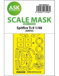 Spitfire Tr.9 one-sided express fit mask for Airfix, 1/48 - Art Sca...