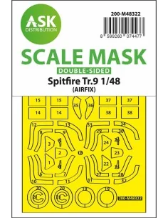 Spitfire Tr.9 double-sided express fit mask for Airfix, 1/48 - Art ...