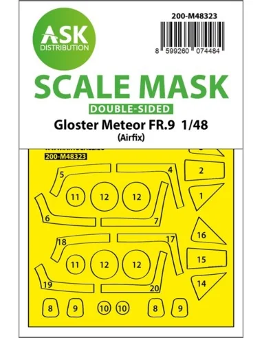 Gloster Meteor FR.9 double-sided fit and self adhesive express mask...