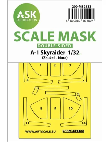 A-1 Skyraider double-sided express fit and self adhesive mask for S...