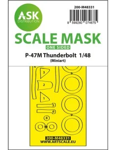 P-47M Thunderbolt one-sided express fit mask for Miniart, 1/48 - Ar...