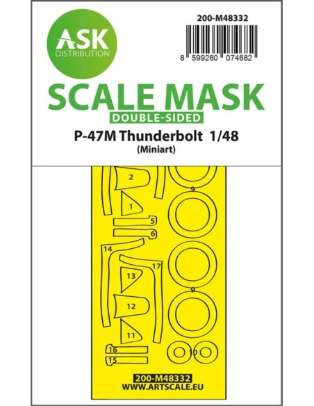 P-47M Thunderbolt double-sided express fit mask for Miniart, 1/48 -...