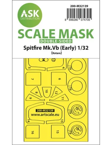 Spitfire Mk.Vb double-sided express fit and self adhesive mask for ...