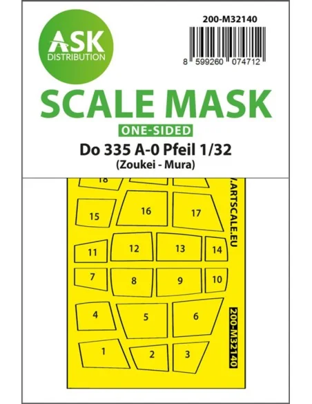 Dornier Do 335A-0 Pfeil one-sided mask for Zoukei Mura, 1/32 - Art ...