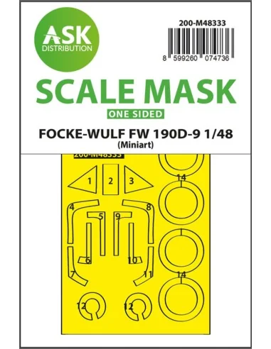 Fw 190D one-sided express fit mask for Miniart, 1/48 - Art Scale Ki...