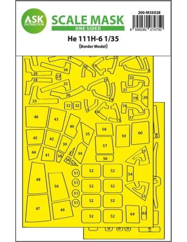 Heinkel He 111 one-sided painting mask for Border Model, 1/35 - Art...