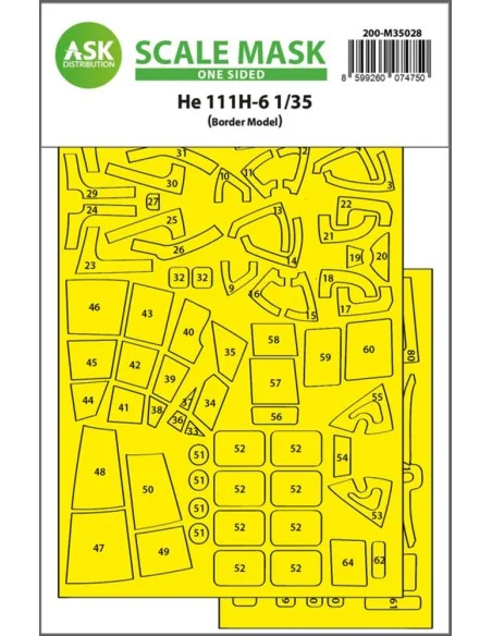 Heinkel He 111 one-sided painting mask for Border Model, 1/35 - Art...