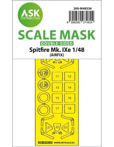 Spitfire Mk.IXe double-sided express fit mask for Airfix, 1/48 - Ar...