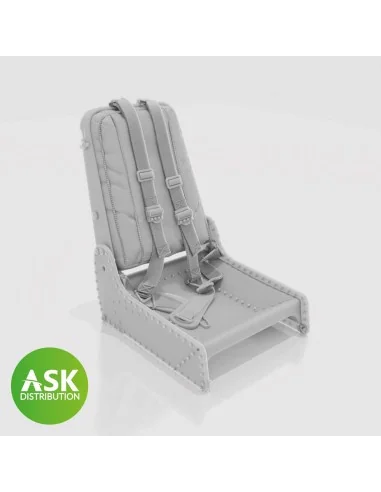 Messerschmitt P.1101 Seat (Me 262 type) with Seat belts - 3D print ...