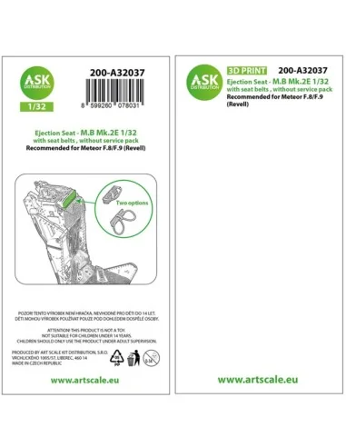Ejection Seat - M.B Mk.2E with seat belts, without survival pack fo...