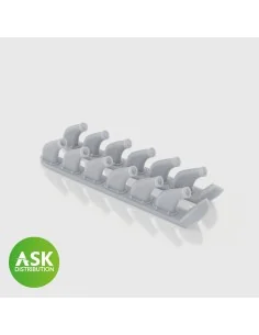 P-51D Mustang - exhausts, 1 pair for Eduard, 1/48 - Art Scale Kit 2...