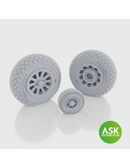 P-51D Mustang - wheels for Eduard, 1/48 - Art Scale Kit 200-A48088