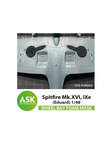 Spitfire Mk.XVI, IXe FOAM flexibel wheel bay mask for Eduard, 1/48 ...