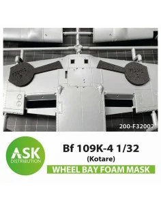 Bf 109K-4 Wheel bays - FOAM flexibel express fit mask for Kotare, 1...