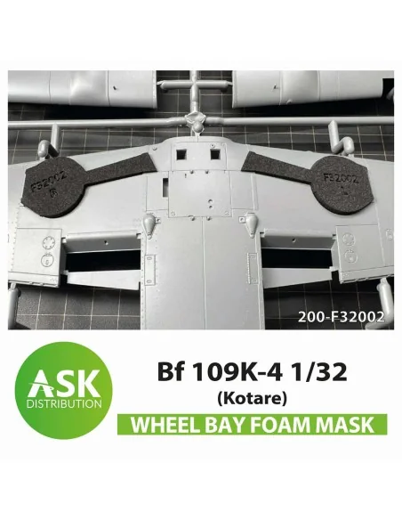 Bf 109K-4 Wheel bays - FOAM flexibel express fit mask for Kotare, 1...